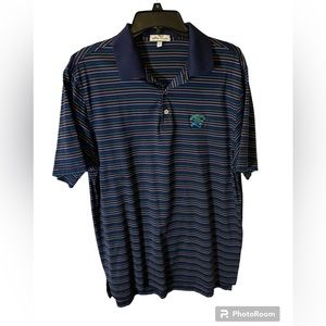 Peter Millar Men’s Striped Polo‎ Shirt Size Large